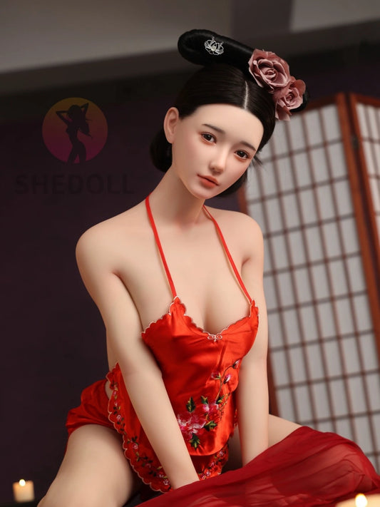 F6016—158cm/5ft2-38kg C Cup Asian Silicone Head TPE Body Sex Doll | SHEDOLL