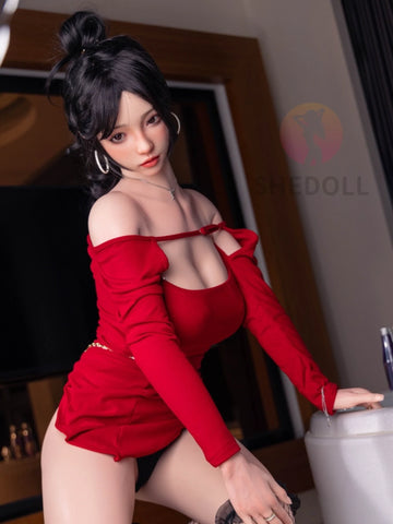 F6037—165cm/5ft4-56kg E Cup Asian ROS Silicone Sex Doll | SHEDOLL