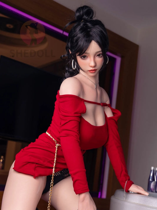 F6037—165cm/5ft4-56kg E Cup Asian ROS Silicone Sex Doll | SHEDOLL