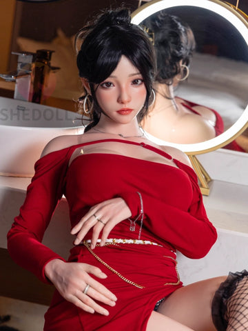 F6037—165cm/5ft4-56kg E Cup Asian ROS Silicone Sex Doll | SHEDOLL