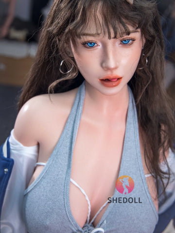 F6038—165cm/5ft4-56kg E Cup Asian Silicone Sex Doll | SHEDOLL
