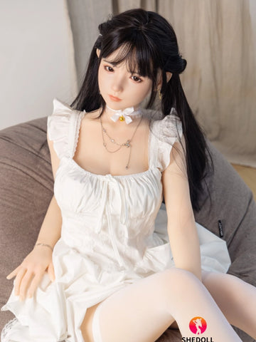 F6071—156cm/5ft1-38kg E Cup Asian ROS Silicone Head TPE Body Sex Doll | SHEDOLL