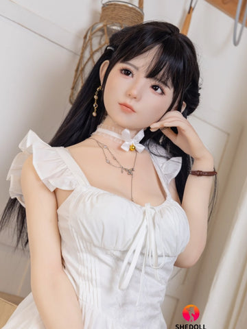 F6071—156cm/5ft1-38kg E Cup Asian ROS Silicone Head TPE Body Sex Doll | SHEDOLL
