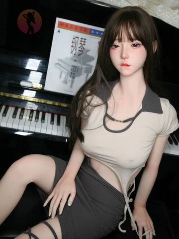 F5899—158cm/5ft2-38kg C Cup Asian Silicone Head TPE Body Sex Doll | SHEDOLL
