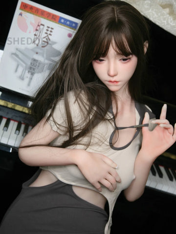 F5899—158cm/5ft2-38kg C Cup Asian Silicone Head TPE Body Sex Doll | SHEDOLL