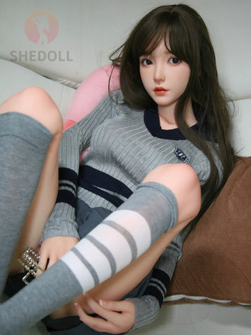 F5900—158cm/5ft2-38kg C Cup Asian Silicone Head TPE Body Sex Doll | SHEDOLL