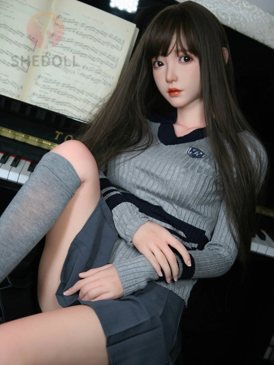 F5900—158cm/5ft2-38kg C Cup Asian Silicone Head TPE Body Sex Doll | SHEDOLL