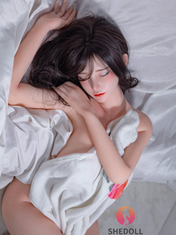 F6055—163cm/5ft4-43kg H Cup Asian Silicone Head TPE Body Loose Jionts Sex Doll | SHEDOLL