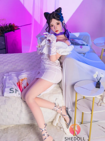 F6084—168cm/5ft5-41kg D Cup Asian ROS Silicone Head TPE Body Sex Doll | SHEDOLL