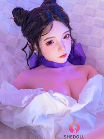 F6084—168cm/5ft5-41kg D Cup Asian ROS Silicone Head TPE Body Sex Doll | SHEDOLL