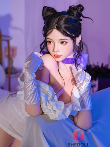 F6084—168cm/5ft5-41kg D Cup Asian ROS Silicone Head TPE Body Sex Doll | SHEDOLL