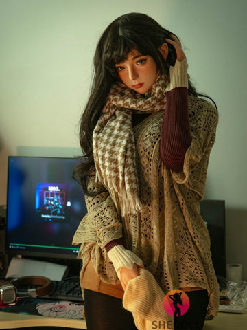 F6092—170cm/5ft6-48kg E Cup Asian ROS Silicone Head TPE Body Sex Doll | SHEDOLL
