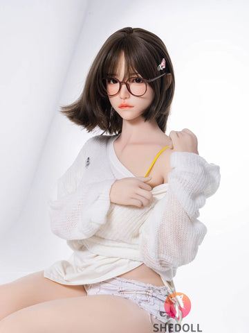 F6093—167cm/5.5ft-45kg D Cup Asian ROS Silicone Head TPE Body Sex Doll | SHEDOLL