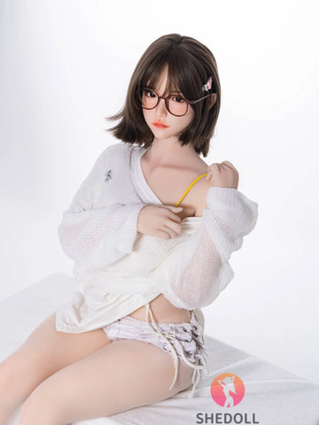 F6093—167cm/5.5ft-45kg D Cup Asian ROS Silicone Head TPE Body Sex Doll | SHEDOLL