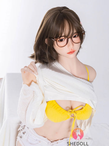 F6093—167cm/5.5ft-45kg D Cup Asian ROS Silicone Head TPE Body Sex Doll | SHEDOLL