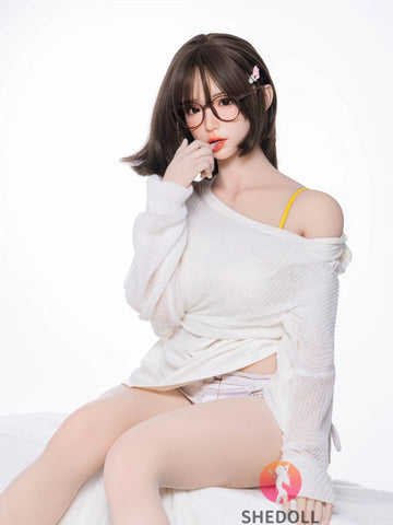 F6093—167cm/5.5ft-45kg D Cup Asian ROS Silicone Head TPE Body Sex Doll | SHEDOLL