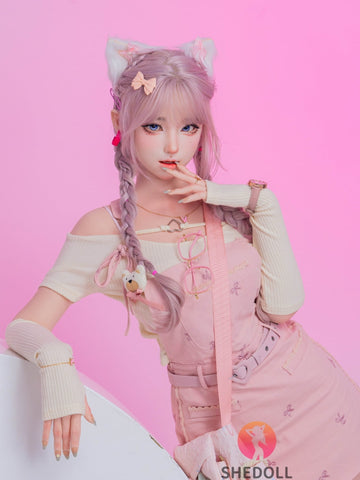 F6064—168cm/5ft5-47kg D Cup Realistic Pink-Haired Anime Cat Japanese Sex Doll with Lifelike Silicone Skin & Multiple Pleasure Channels | SHEDOLL