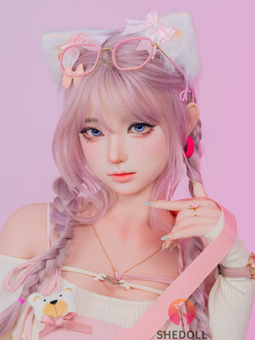 F6064—168cm/5ft5-47kg D Cup Realistic Pink-Haired Anime Cat Japanese Sex Doll with Lifelike Silicone Skin & Multiple Pleasure Channels | SHEDOLL