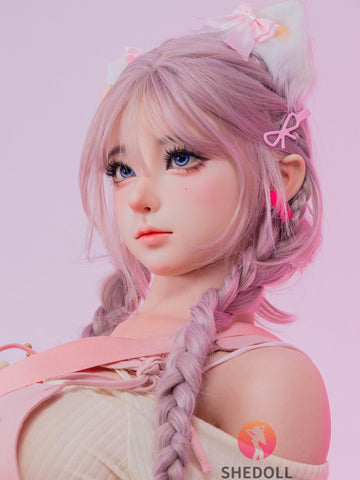 F6064—168cm/5ft5-47kg D Cup Realistic Pink-Haired Anime Cat Japanese Sex Doll with Lifelike Silicone Skin & Multiple Pleasure Channels | SHEDOLL