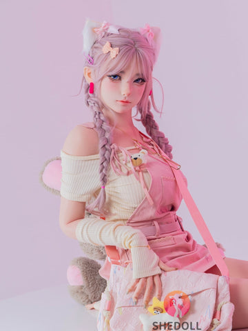 F6064—168cm/5ft5-47kg D Cup Realistic Pink-Haired Anime Cat Japanese Sex Doll with Lifelike Silicone Skin & Multiple Pleasure Channels | SHEDOLL