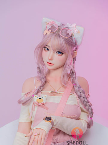 F6064—168cm/5ft5-47kg D Cup Realistic Pink-Haired Anime Cat Japanese Sex Doll with Lifelike Silicone Skin & Multiple Pleasure Channels | SHEDOLL