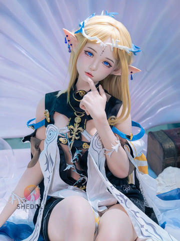 F6090—152cm/5ft-38kg A Cup ROS Flat Chest Silicone Sex Doll Anime - SHEDOLL