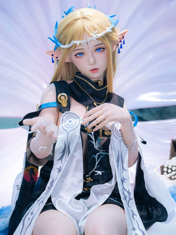 F6090—152cm/5ft-38kg A Cup ROS Flat Chest Silicone Sex Doll Anime - SHEDOLL