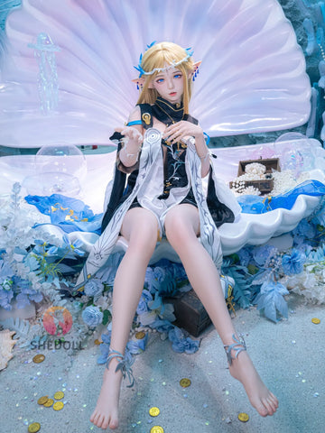 F6090—152cm/5ft-38kg A Cup ROS Flat Chest Silicone Sex Doll Anime - SHEDOLL