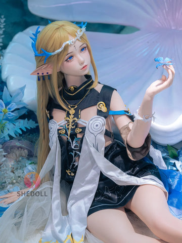 F6090—152cm/5ft-38kg A Cup ROS Flat Chest Silicone Sex Doll Anime - SHEDOLL