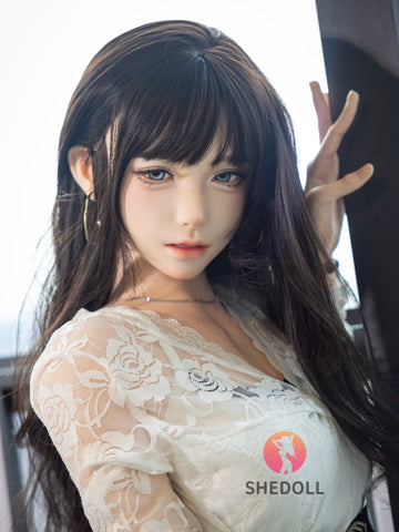F6097—152cm/5ft-38kg A Cup Asian ROS Flat Chest Silicone Sex Doll | SHEDOLL