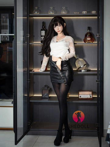 F6097—152cm/5ft-38kg A Cup Asian ROS Flat Chest Silicone Sex Doll | SHEDOLL