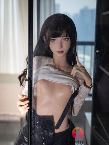 F6097—152cm/5ft-38kg A Cup Asian ROS Flat Chest Silicone Sex Doll | SHEDOLL