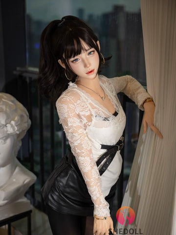 F6097—152cm/5ft-38kg A Cup Asian ROS Flat Chest Silicone Sex Doll | SHEDOLL