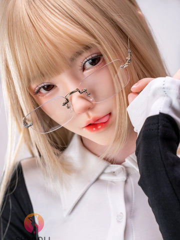 F6330—SHEDOLL Asian Silicone Sex Doll with Blond Hair, Realistic ROS, 167cm D Cup
