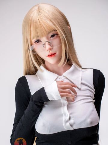 F6330—SHEDOLL Asian Silicone Sex Doll with Blond Hair, Realistic ROS, 167cm D Cup