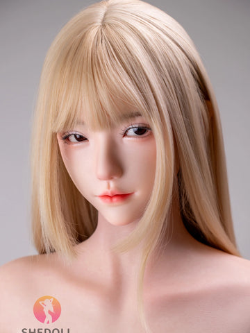 F6330—SHEDOLL Asian Silicone Sex Doll with Blond Hair, Realistic ROS, 167cm D Cup