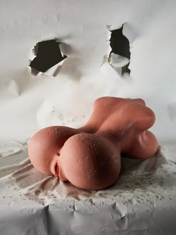 T345 - 57.3 lbs 58# Black-STPE BBW Torso Sex Doll [IN Stock USA] | Climax Doll Classic