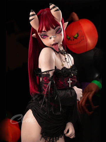 F2169-157cm(5.15ft)-35kg C Cup  Meru Fantasy Meru Devil Girl Silicone Halloween Sex Doll丨Climax Doll Ultra