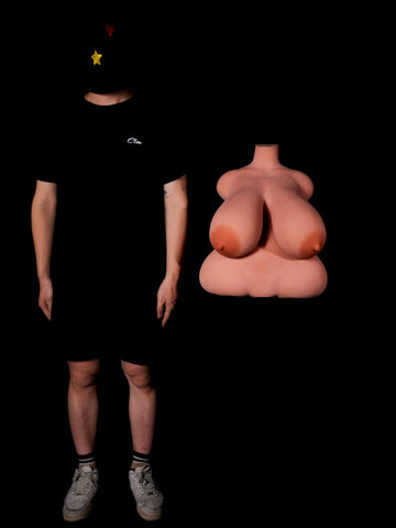 T345 - 57.3 lbs 58# Black-STPE BBW Torso Sex Doll [IN Stock USA] | Climax Doll Classic