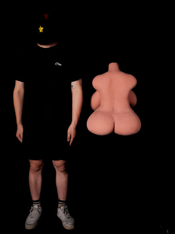 T345 - 57.3 lbs 58# Black-STPE BBW Torso Sex Doll [IN Stock USA] | Climax Doll Classic