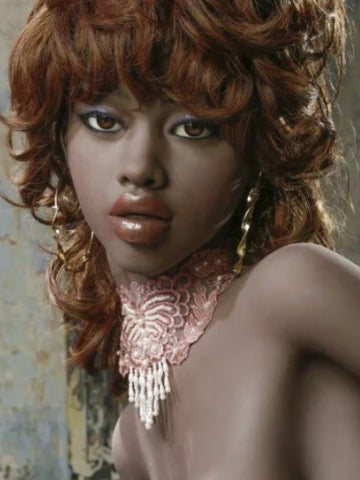 H063  Black Big Thick Lips TPE Oral Sex Doll Head 丨WM Doll Head