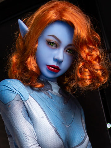 H1105 Blue Alien Sex Doll Head
