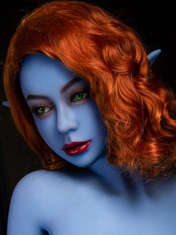 H1105 Blue Alien Sex Doll Head