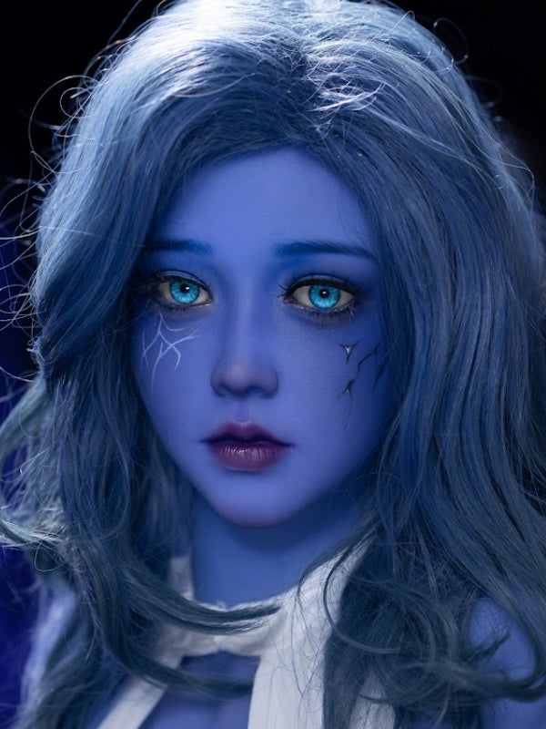 H1106 Blue Alien Sex Doll Head