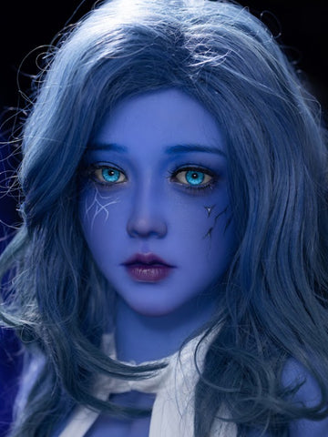 H1106 Blue Alien Sex Doll Head