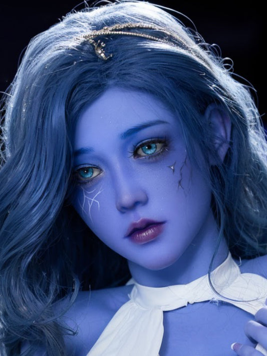 H1106 Blue Alien Sex Doll Head