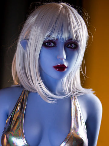 H1102 Blue Alien Sex Doll Head