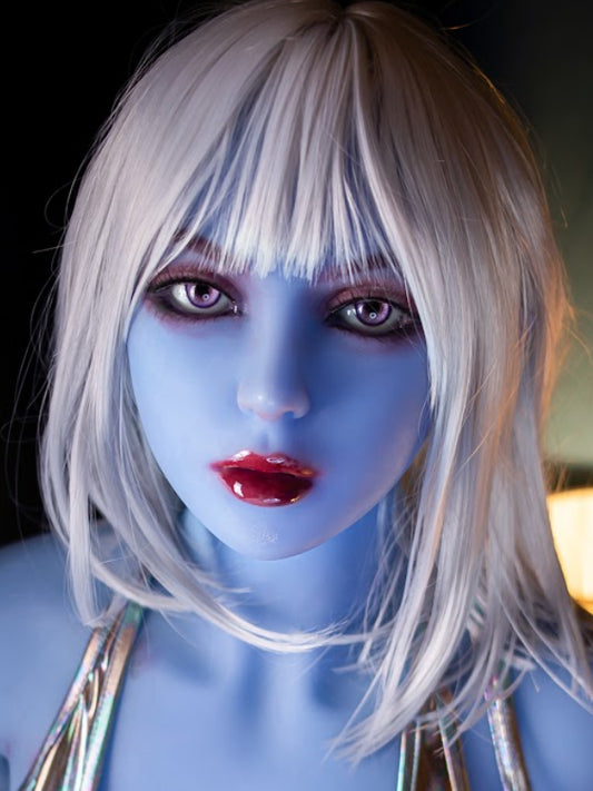 H1102 Blue Alien Sex Doll Head