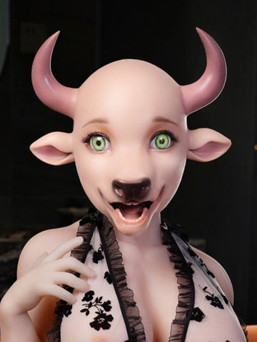 H654 ROS Animal Fantasy Silicone Sex Doll Head | Doll Castle Head