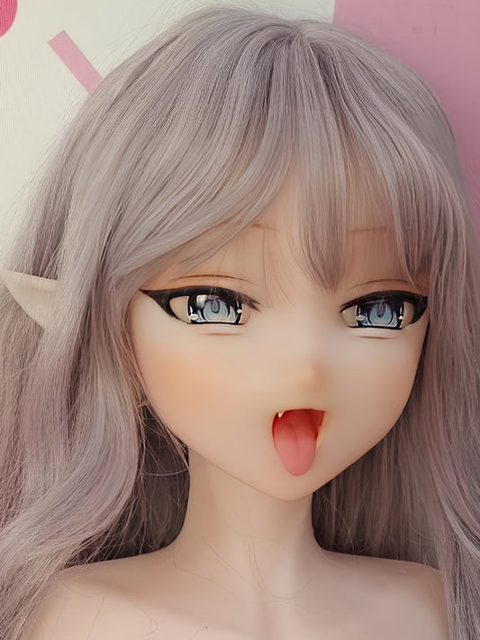 H673 Sakura Honoka Silicone Anime Sex Doll Head｜Elsa Babe Head